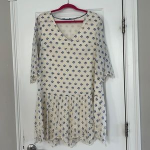 Anthropologie Dress, floral print, eyelet